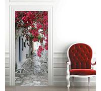 Poster Porte Sticker Porte Papier Peint Porte Trompe l'oeil porte Adhésif Autocollant Porte 3D pour Cuisine Chambre Salle de Bain Auto-adhésif Amovible Murale Décoration 93x205 cm Paysage Extérieur