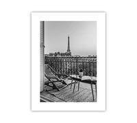 Poster sans Cadre 30x40 cm Affiche Architecture Noir et Blanc - 4595 - P2X | ET Paris Noir Poster Mural Moderne Décoratif Art Mural Impression d'Art Salon Chambre Cuisine Tableau Décoration ARTTOR