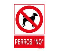 Poster/Signal Chiens "Non" 30 x 21 cm., multicolore, Standard, Porte goûter 3D Strong