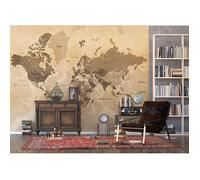 Poster - Thème carte du monde - 360 x 270 cm - Multicolore - Contemporain - Design