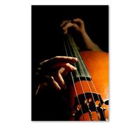 Postereck - 0101 - Contrebasse, musique, instrument rock, jazz. Art Mural Impression - Décoration musique, instrument, vintage, Poster - Affiche - DIN A3 29,7 cm x 42,0 cm
