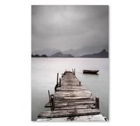 Postereck - 0136 - Passerelle en bois, eau, lac, mer, bateau. Art Mural Impression - Décoration marine, nature, paysage, Canvas - Affiche - 4:3 40,0 cm x 30,0 cm