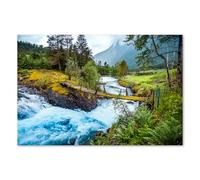 Postereck - 1367 - Pont, rivière, forêt, nature, montagne, randonnée. Art Mural Impression - Décoration nature, paysage, Poster - Affiche - 3:2 91,0 cm x 61,0 cm