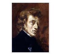 Posterlounge Frédéric Chopin Poster | 30 x 40 cm de Eugene Delacroix Marron Tableaux Décoration murale