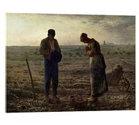 Posterlounge L'Angélus Tableau en verre acrylique de Jean-François Millet 18 x 13 cm Tableaux Décoration murale