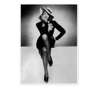 Posterlounge Marlene Dietrich dans L'Entraîneuse fatale Poster | 60 x 80 cm Noir Tableaux Décoration murale