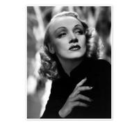 Posterlounge Marlene Dietrich Portrait Poster | 50 x 70 cm Noir et blanc Tableaux Décoration murale