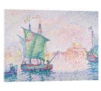 Posterlounge Venise, le nuage rose Tableau en verre acrylique