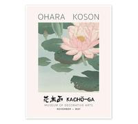 Posterlounge Water Lily, 1920-1930 Poster | 50 x 70 cm de Ohara Koson Vert Tableaux Décoration murale