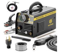 Postes à souder à onduleur - HVM140 MIG/MAG - 3-en-1 MIG/MMA/Lift TIG - MIG sans gaz - IGBT - Mode synergique - Dérouleur automatique - Avec torche TIG 17 V - Gris-brun