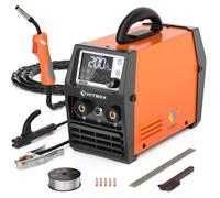 Postes à souder MIG - Inverseur HIM200 - Sans gaz (fil fourré) - Dérouleur automatique - 110/220 V - 1 kg de fil - 44 × 26 × 23 cm - Rouge rouille