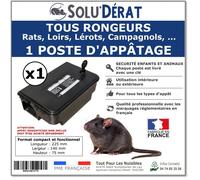 Postes d'appatage sécurisé, Professionnel pour Rats et Autres rongeurs, SOLU'DERAT - Vendu à l'unité