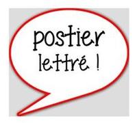 Postier lettré (10x9cm) - sticker/autocollant G