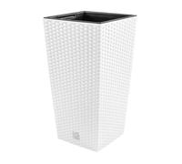 Pot 19L de fleurs avec insert Prosperplast Rato Square blanc DRTS240-S449