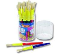 Jovi - Pinceaux d'école, 20 pinceaux Moyens dans Un Pot, Poils naturels et Manche en Plastique, Anti-Goutte et Facile à Nettoyer, avec Une Couronne pour éviter de Rouler
