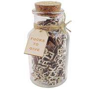 Pot 5oz pour Noël drôle Baise à donner dans une bouteille Découpes de baise en bois Pièce Jure Jar Fool Friends Laugh out Funny pour les anniversaires, les vacances de Noël, le poisson d'avril.