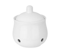 Pot à ail en céramique avec couvercle, support décoratif pour ail | Récipient à ail pour garde-manger, salle à manger, restaurant, réfrigérateur, gingembre, oignon, pommes de terre