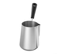 Pot à beurre en acier inoxydable pour faire fondre du sirop d'érable au chocolat et chauffer le lait ou le café avec poignée ergonomique et bec verseur de précision (échelle intérieure de 350 ml)