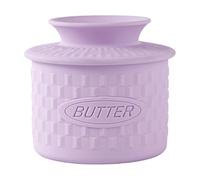 Pot à Beurre en Silicone avec Couvercle, Beurrier Français, avec Ligne D'eau, Garde-beurres À Laisser Sur Le Comptoir, 6 Oz