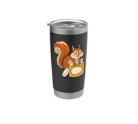 Pot à beurre mignon en forme d'écureuil pour amateurs de collation Gobelet isotherme en acier inoxydable double paroi