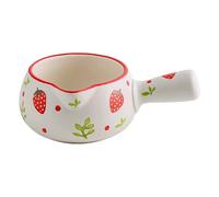 Pot à beurre - Motif fraise mignon avec poignée - Chaudière à lait - pour sauce, café, soupe, ragoût, légumes, nouilles, sirop de sucre, maman, fille
