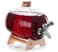 Pot à boissons avec robinet - Distributeur de boissons en verre - 21 x 12 x 14,5 cm - Transparent