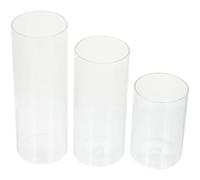 Pot à Bougie Parfumée de Table 3 Pièces en Verre Transparent | Récipient Cylindrique Simple, Design Délicat et Créatif, Usage DIY et Décoration Intérieure
