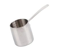 Pot à Chauffe-beurre, 700ML Petite Casserole à Sauce, Pot à Lait en Acier Inoxydable à Fond Plat, Marmite à Beurre avec Poignée, Mini Casserole Chauffe-café pour Faire Fondre le Chocolat (700ML)