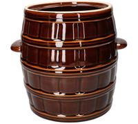 Pot à choucroute - KOTARBAU - 8 L - Jarre de fermentation en grès - Marron - Pour choucroute et légumes