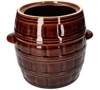 Pot à choucroute - KOTARBAU - Jarre de fermentation 5 L - Grès artisanal - Marron - Pour fermentation et conservation