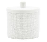 Pot à Cotons Effet Tissé ""Spa"" 10cm Blanc