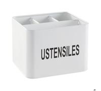 Pot à couverts métal KITCHEN - UTILITY - Blanc 18x15cm