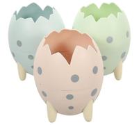 Pot À Crayons En Forme D'?uf De Dinosaure - Organiseur De Bureau Élégant, Matériau Pp Durable, Grande Capacité, Disponible En Rose, Bleu Ciel Et Vert Clair