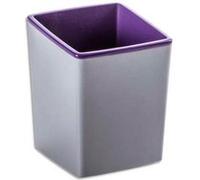 Pot à crayons Varicolor en ABS - Dimensions : L7,9 x H10 x P7,9 cm coloris violet gris G