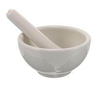 Pot à Écraser les Remède en Céramique Blanc, la Cuisine | Surface Lisse sans Bavure, Pilon Ergonomique, Usage la Cuisine, Finition Polie, Couleur Blanche