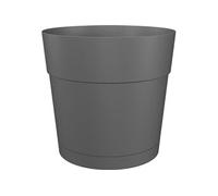 Pot à fleurs CAPRI LARGE 30 cm anthracite plastique réservoir d'eau