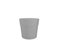 Pot a fleurs et plantes rond CAPRI LARGE - Plastique - Réservoir d'eau - diametre 40 cm - Gris clair -