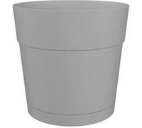 Artevasi Pot de fleurs rond CAPRI LARGE – Plastique, réservoir d'eau, Ø 40 cm, gris clair