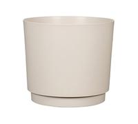 Pot à fleurs rond PLANO 7 L blanc chaud Ø25 x H22 cm