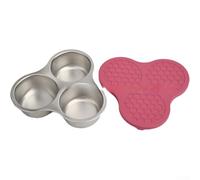 Pot à goûter hermétique 510 ml avec couvercle en silicone et acier | Technologie d'étanchéité hermétique, empêche les déversements dans les sacs, forme ronde compacte, s'adapte aux boîtes à