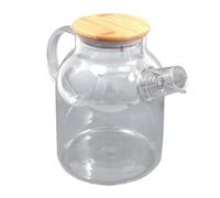 Pot à Jus en Verre 1, 6 L avec Couvercle Bambou et Filtre
