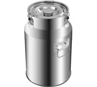 Pot à lait, acier inoxydable, couvercle étanche, argent