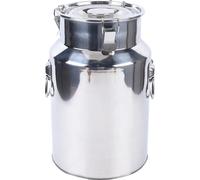 Pot à lait, acier inoxydable, hermétique avec couvercle, capacité 18L, argenté