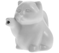 Pot à Lait Café en Céramique Blanche, Forme Chat, 50 Ml | Surface Lisse et Polie, Bec Verseur Précis, Usage pour Sauce, Vinaigre, Service Petit-déjeuner