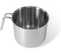 Pot à lait en acier inoxydable 14 cm, 1,8 l, argent/noir