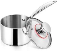 Pot à lait en acier inoxydable 2 L, robuste et résistant à la chaleur, 16 cm