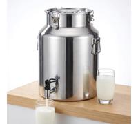 Pot à Lait en Acier Inoxydable, 5-100L Bidon de Transport de Lait de Ferme