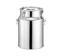 Pot à lait en acier inoxydable - Baril de stockage de liquide avec couvercle et poignées pour faciliter le transport et le stockage du lait