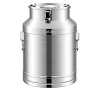 Pot à lait en acier inoxydable, carafe fourre-tout robuste avec couvercle scellé, récipient de stockage hermétique pour vin et boissons, 28 l