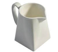 Pot à Lait en Céramique Blanche 230ml Anse et Bec Verseur | Finition Brillante Minimaliste, Format Personnel pour Crème ou Sauce, Service Élégant du Café, Thé et Goûter